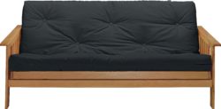 ColourMatch - Cuba - 2 Seater - Futon - Sofa Bed - Jet Black